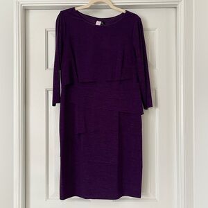 Tahari Seamed A line Dress, size 8, color Currant